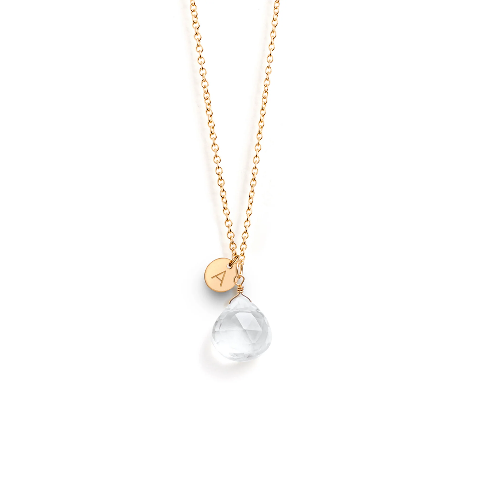 April Quartz Birthstone Pendant Necklace - Image 5