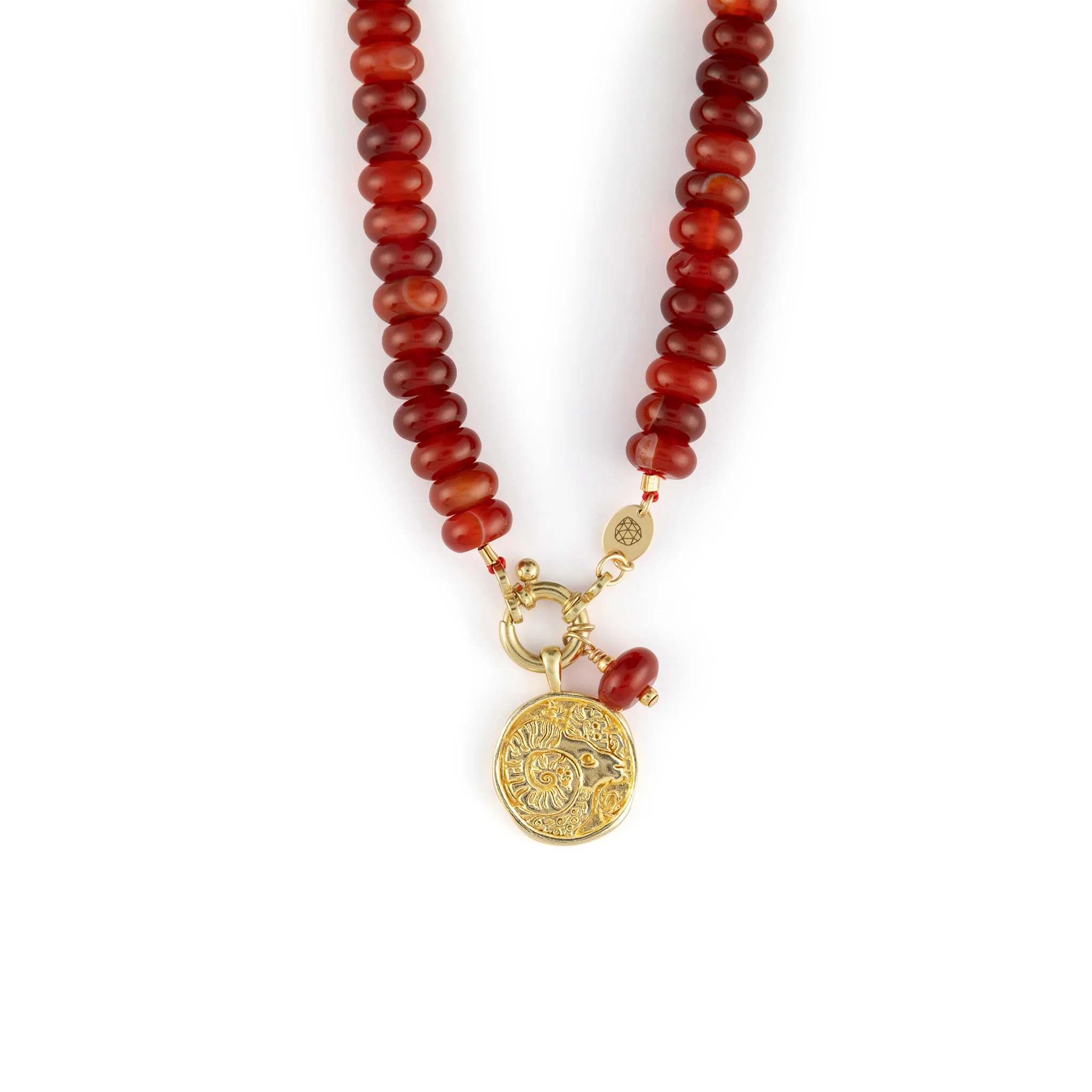 Aries Zodiac Coin Pendant Necklace - Image 4