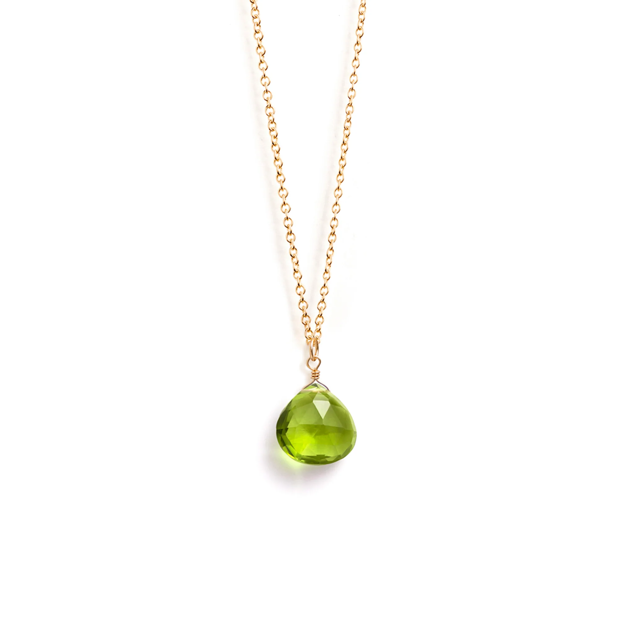 August Peridot Birthstone Pendant Necklace - Image 4