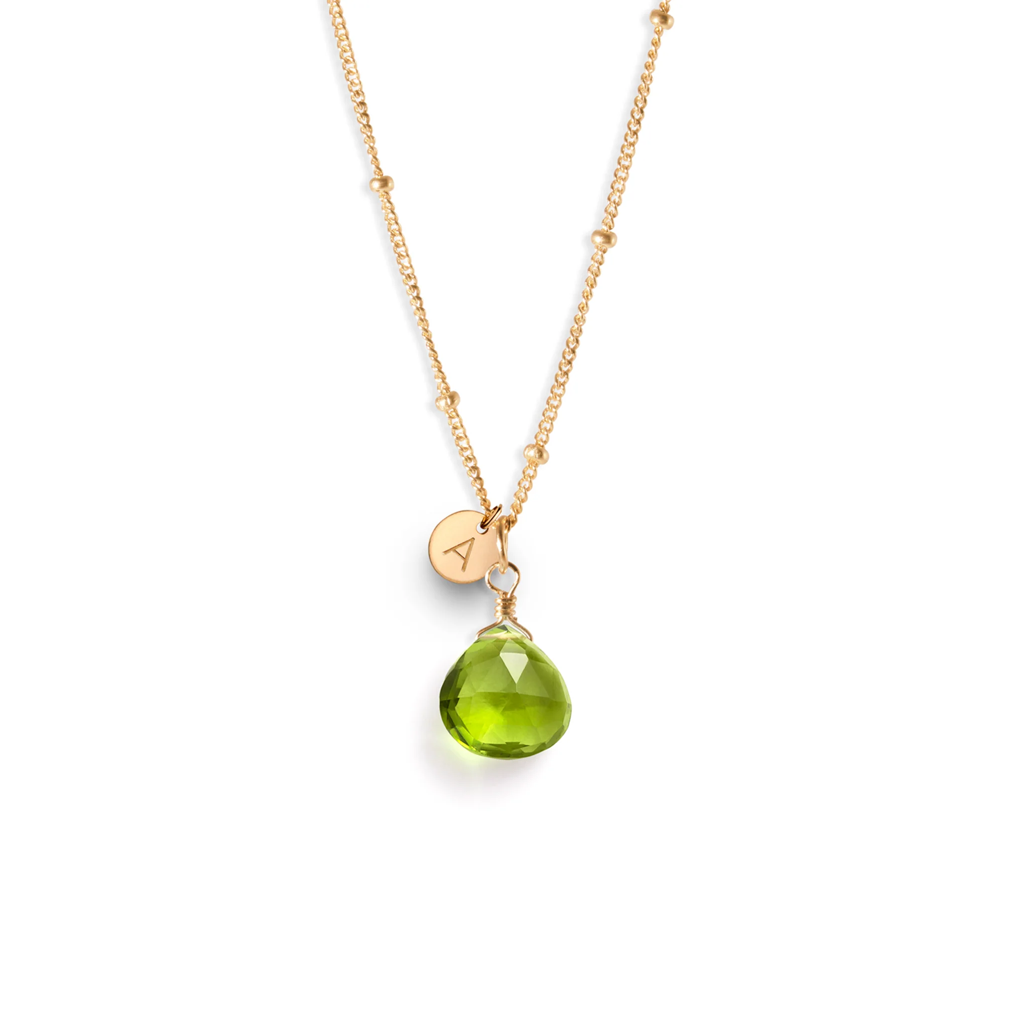 August Peridot Birthstone Pendant Necklace - Image 5