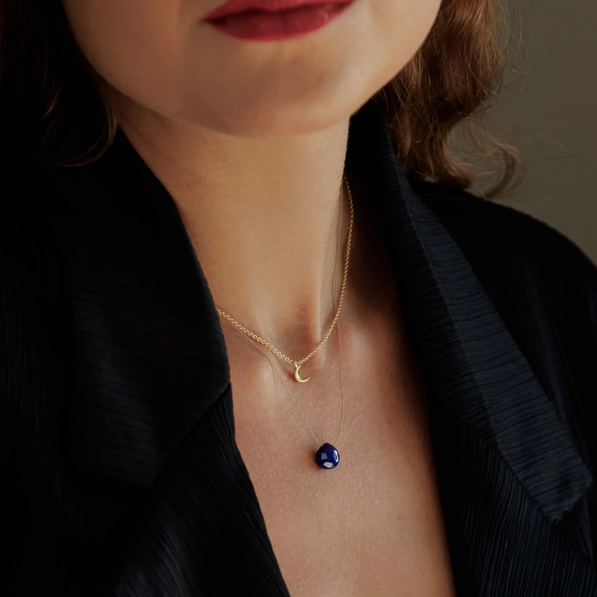 Lapis Lazuli Fine Cord Necklace - Image 3
