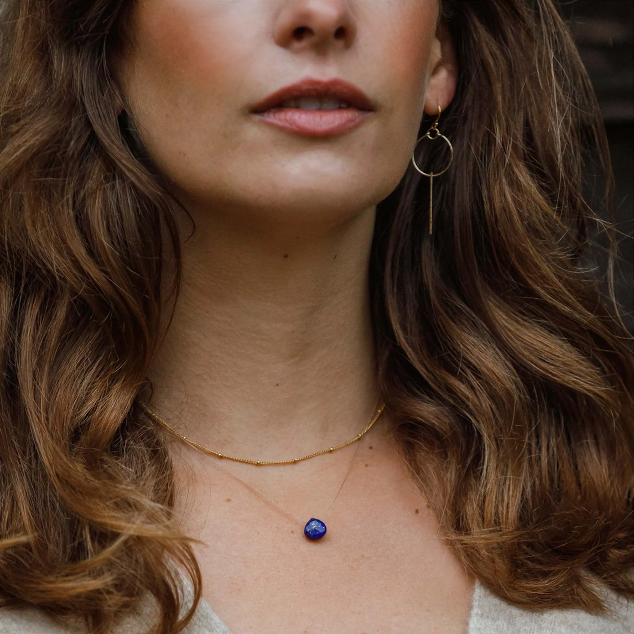 Lapis Lazuli Fine Cord Necklace - Image 4