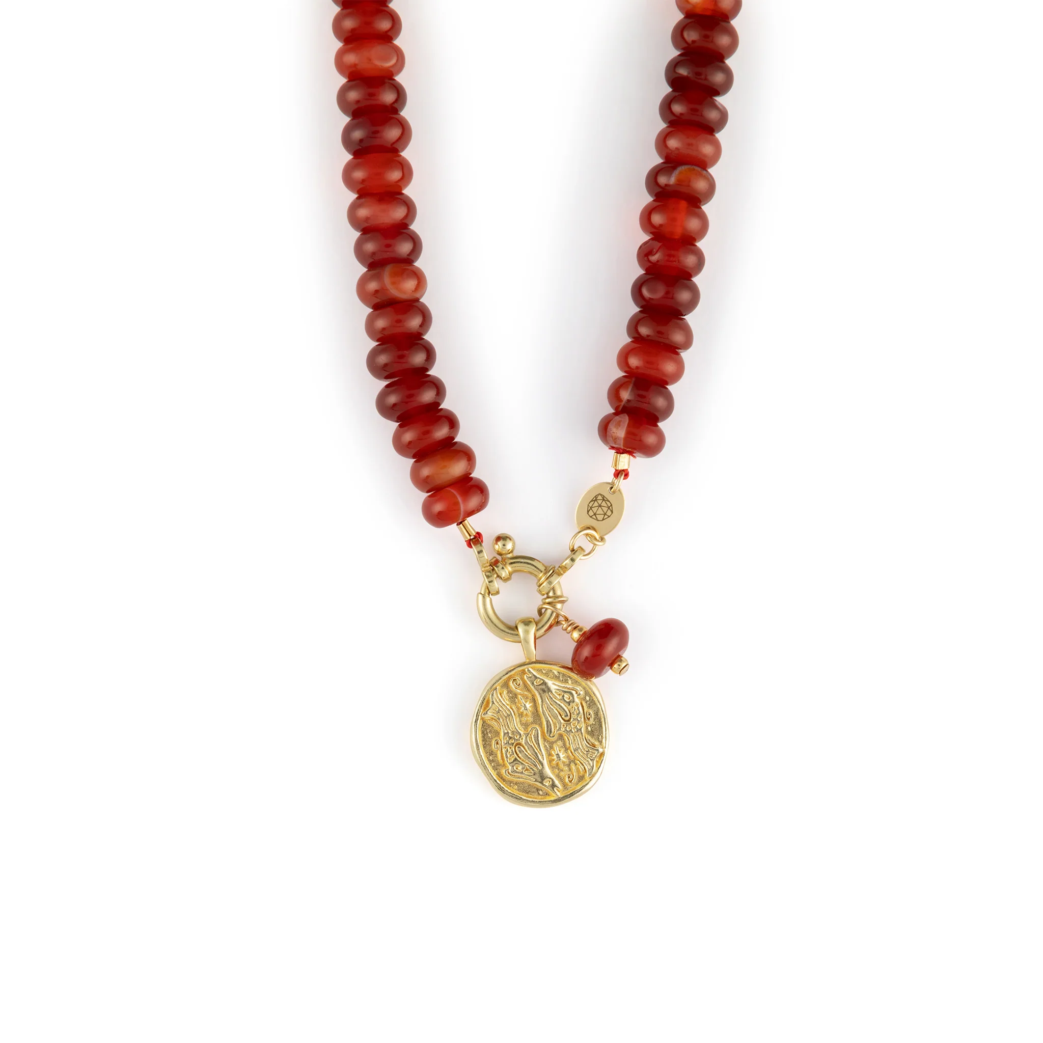 Pisces Zodiac Coin Pendant Necklace - Image 3