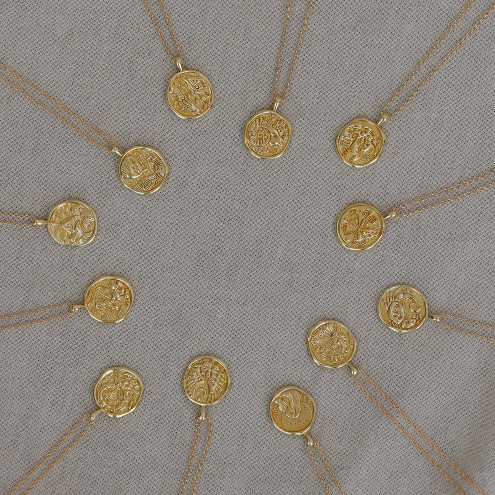 Aries Zodiac Coin Pendant Necklace - Image 9