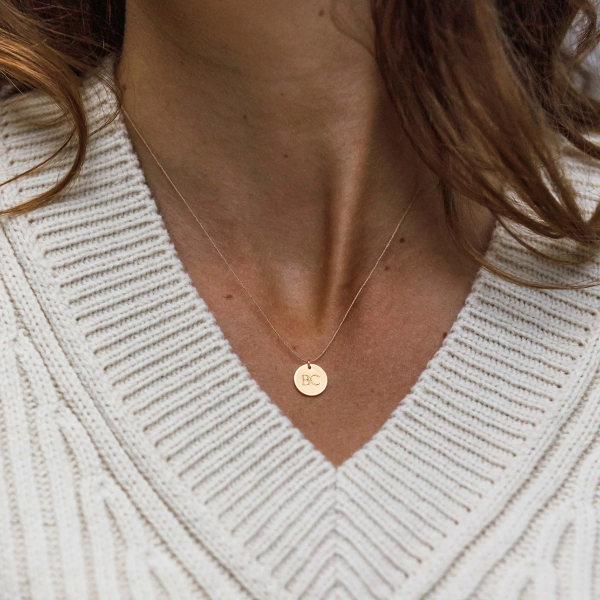 Engravable Insignia Disc Fine Cord Necklace - Image 4