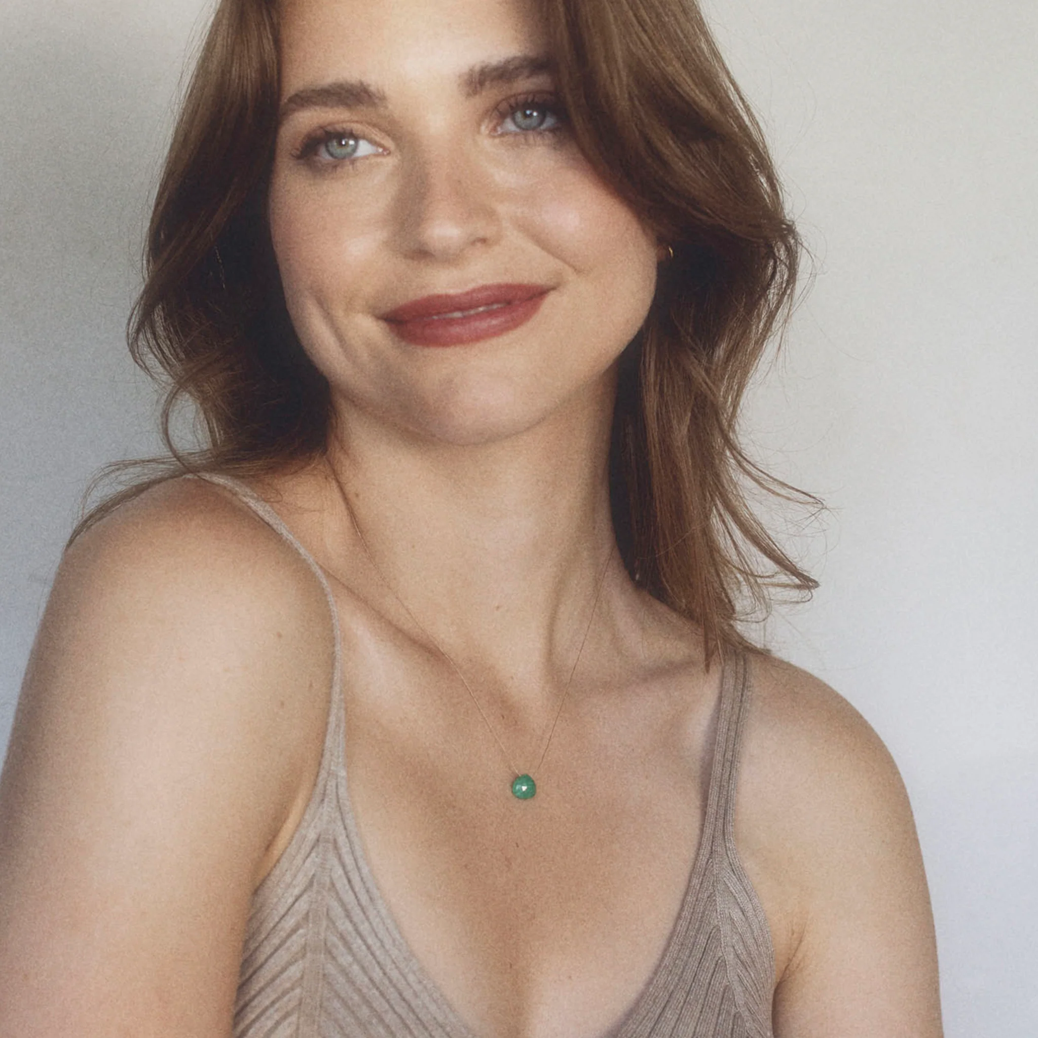 May Emerald Fine Cord Birthstone Necklace - Image 3