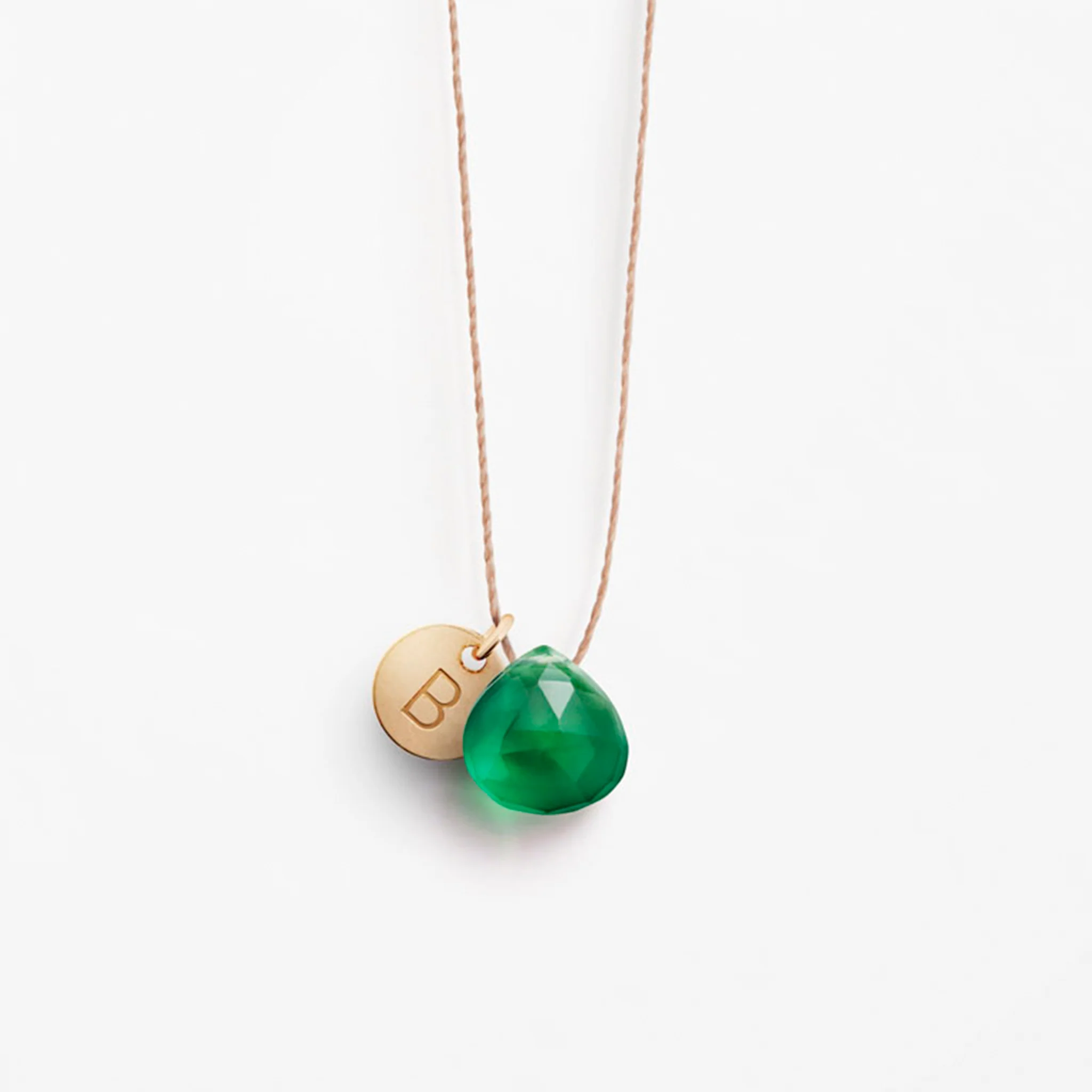 Green Onyx Fine Cord Necklace - Image 3
