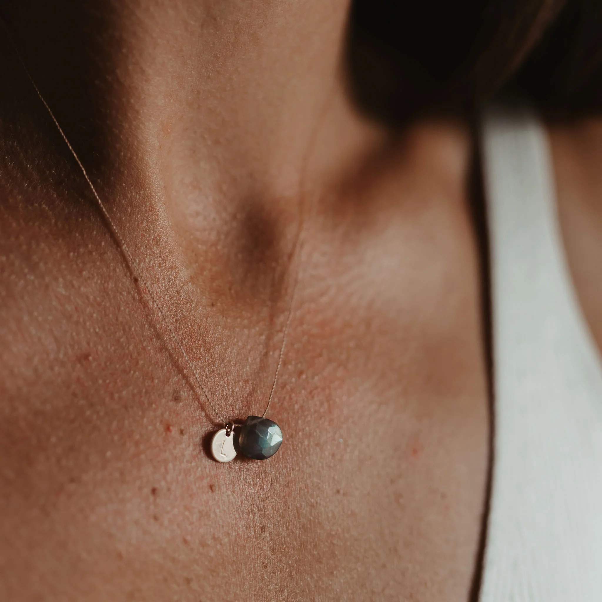 Labradorite Fine Cord Necklace - Image 5