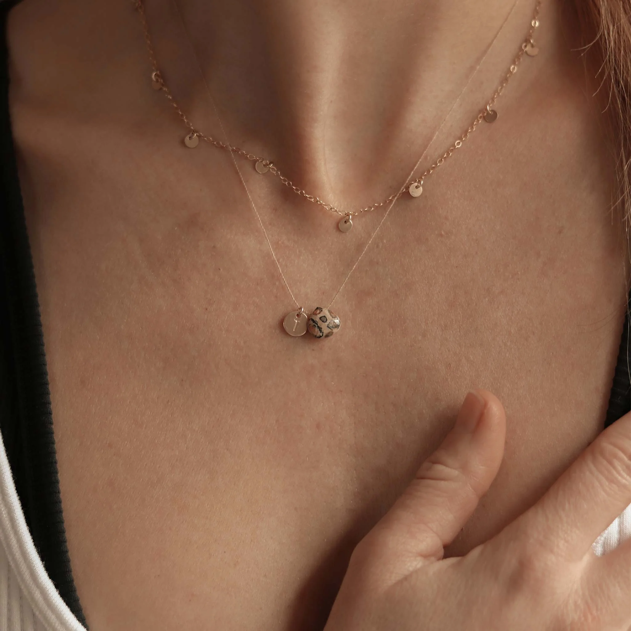 Leopard Jasper Fine Cord Necklace - Image 4