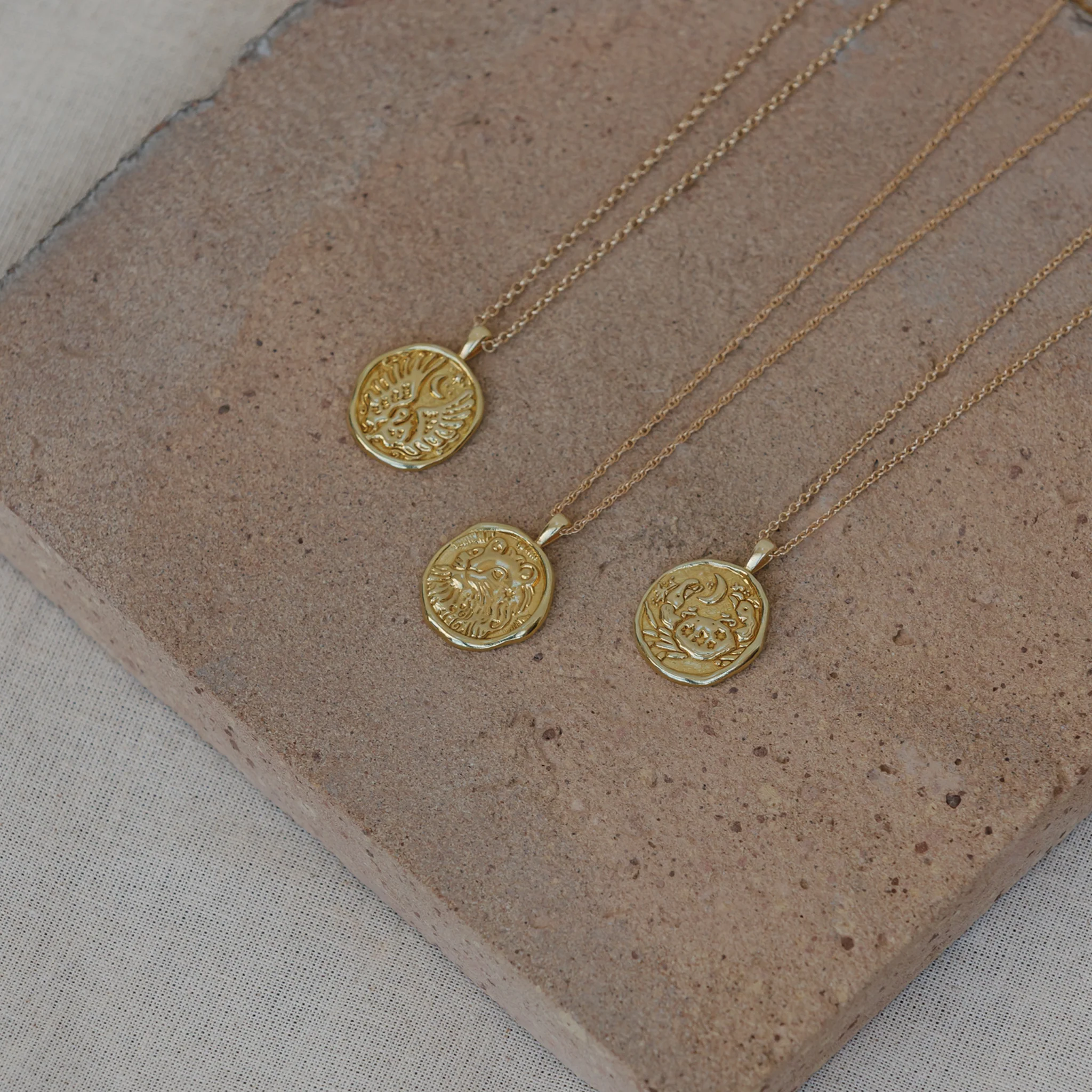 Libra Zodiac Coin Pendant Necklace - Image 3