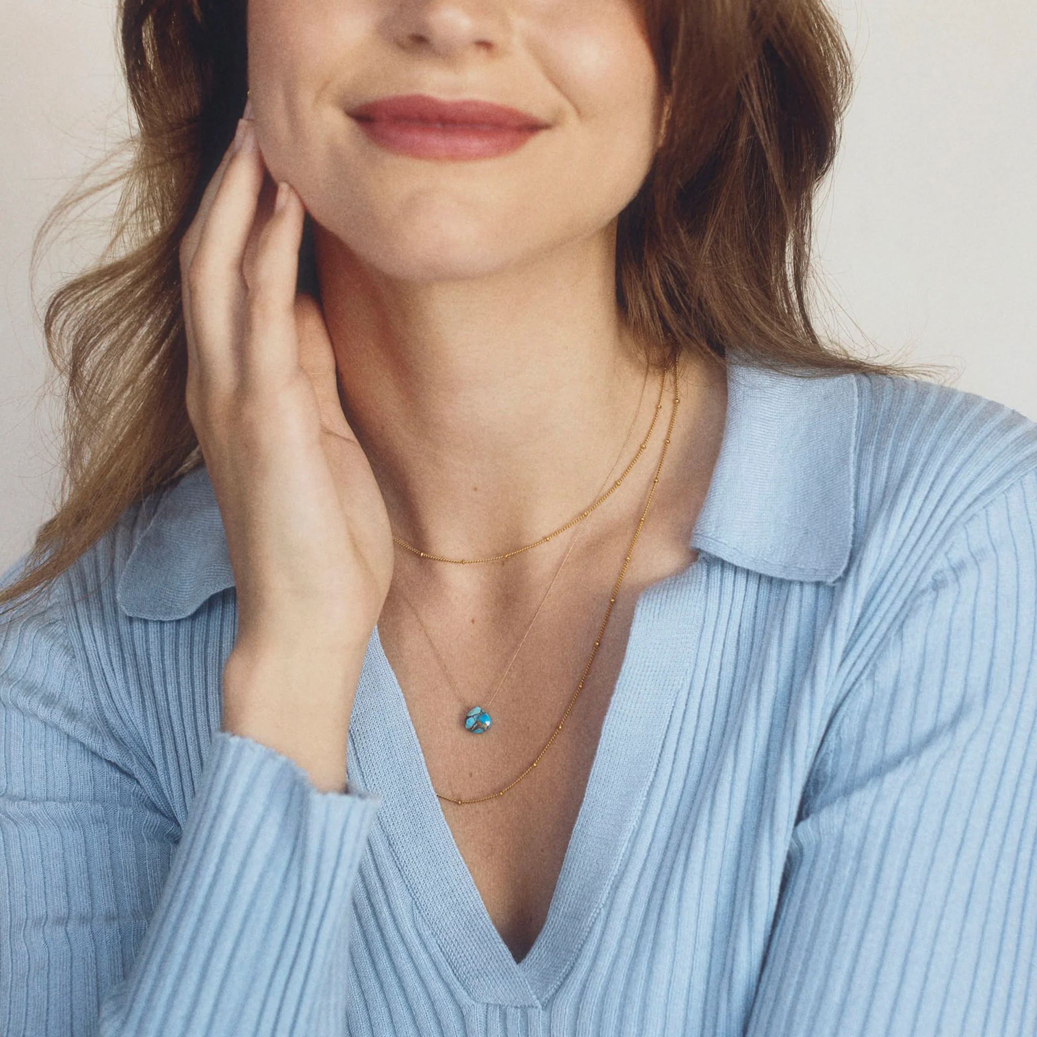 Mohave Turquoise Fine Cord Necklace - Image 3