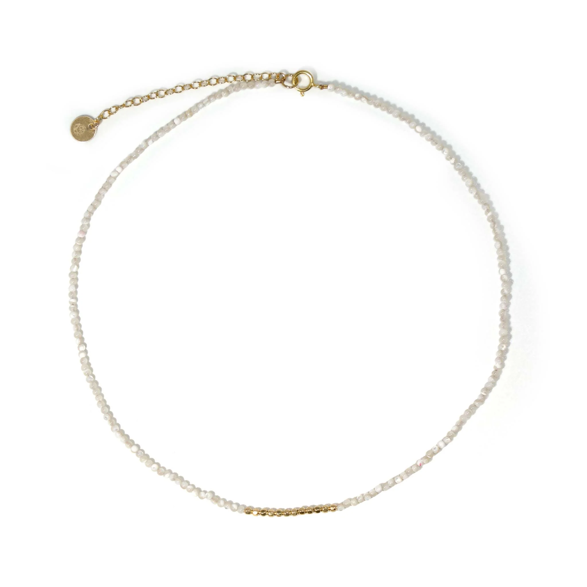 Oceanus Mother of Pearl Beaded Necklace - Image 10