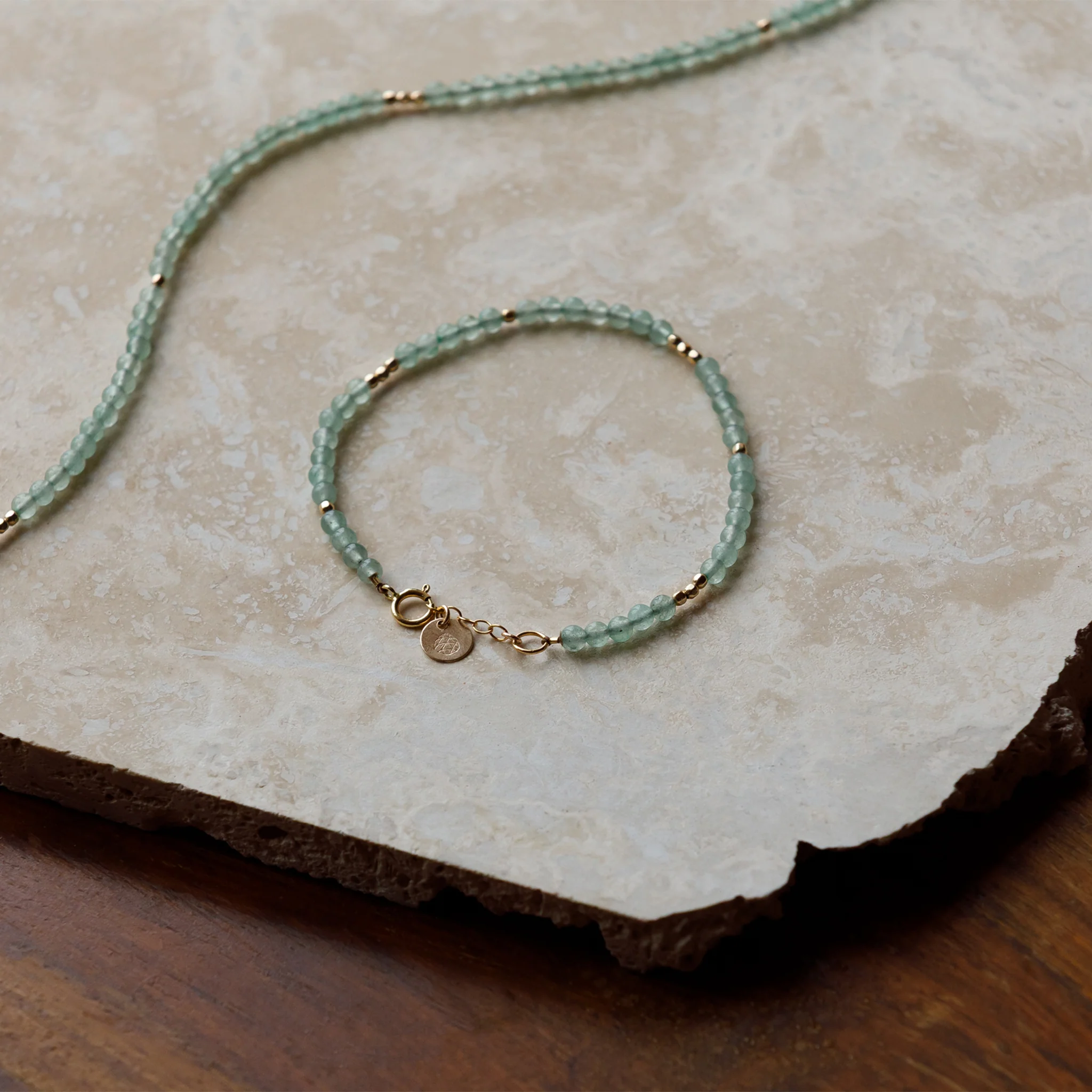 Oceanus Green Aventurine Beaded Necklace - Image 6
