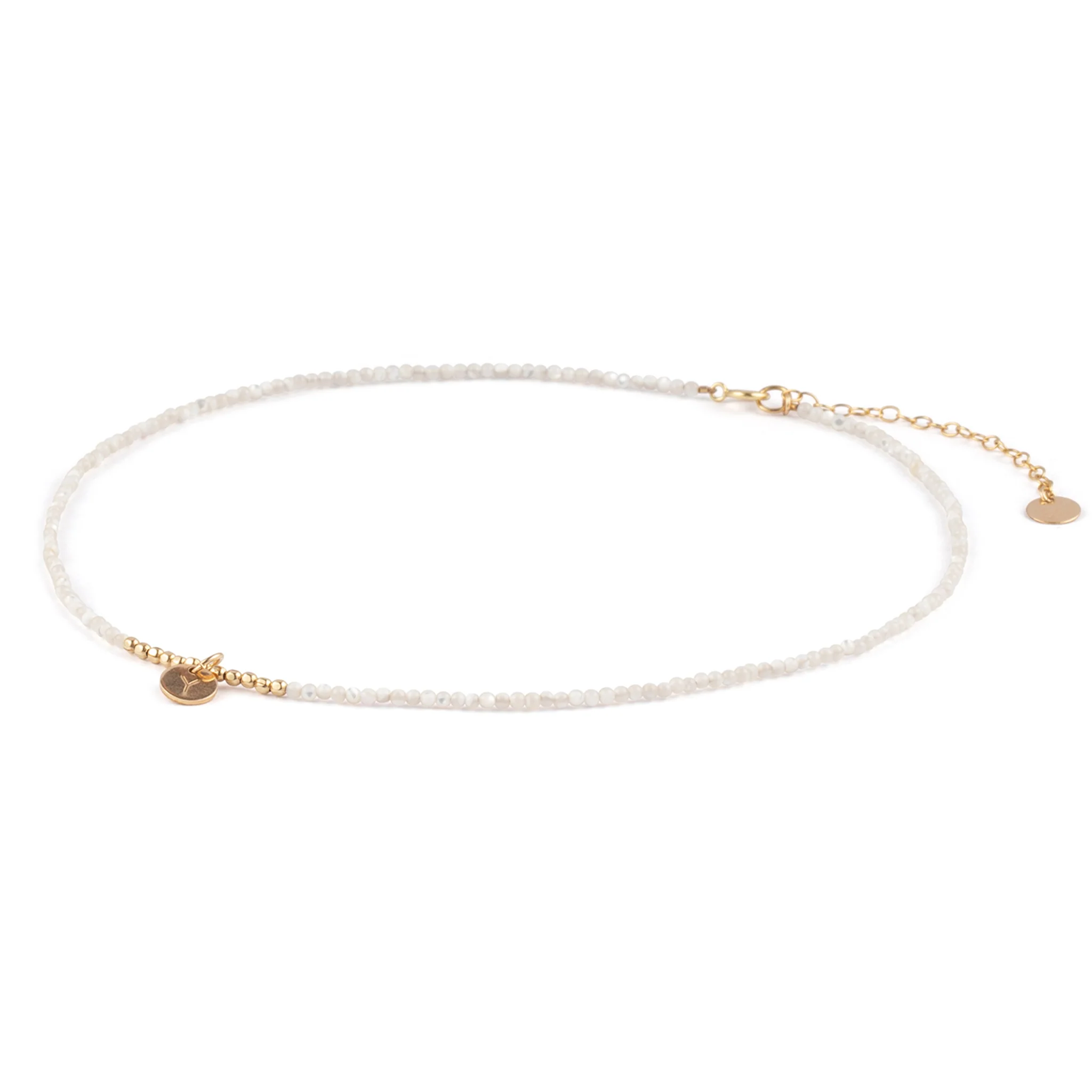 Oceanus Mother of Pearl Beaded Necklace - Image 6