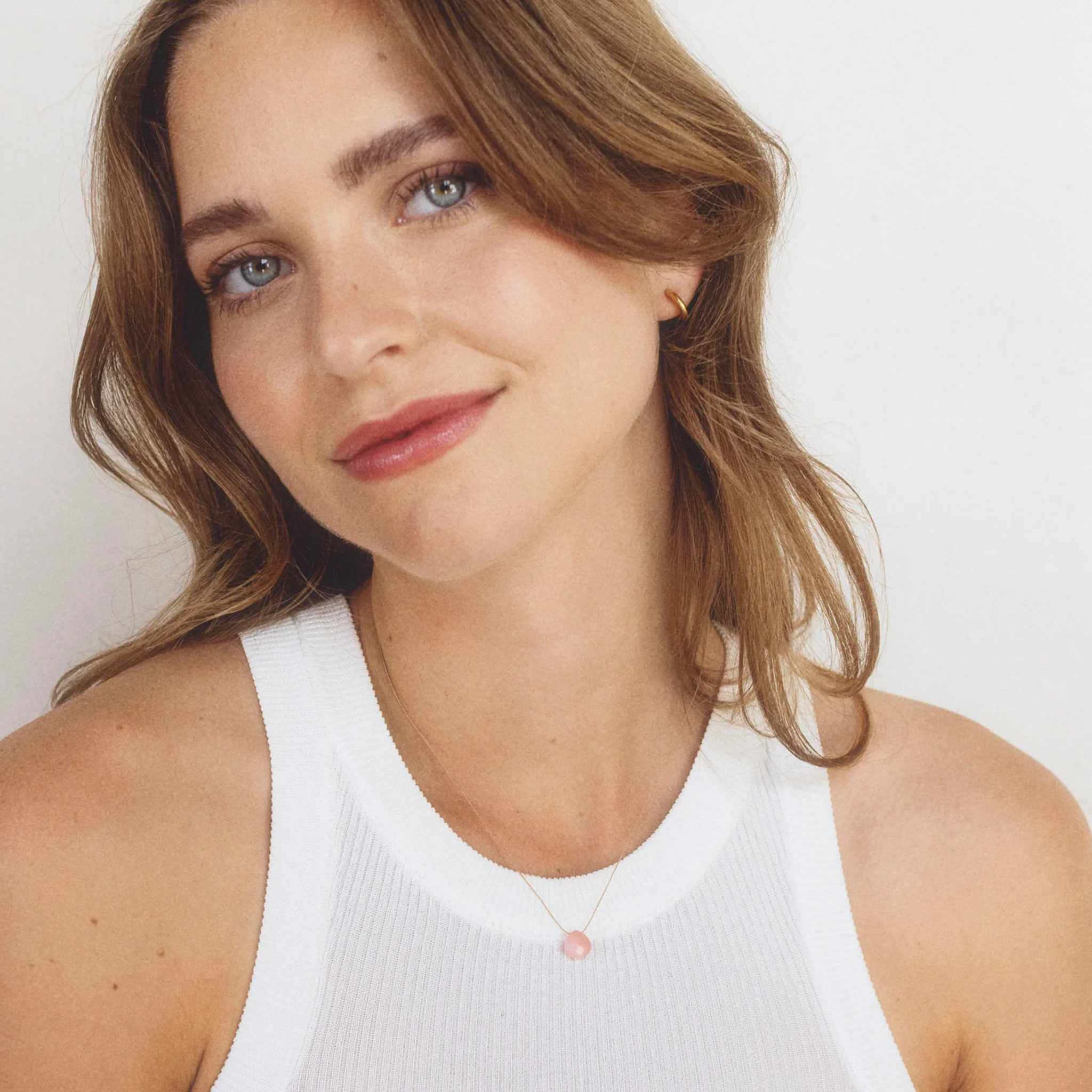 October Opal Fine Cord Birthstone Necklace - Image 3