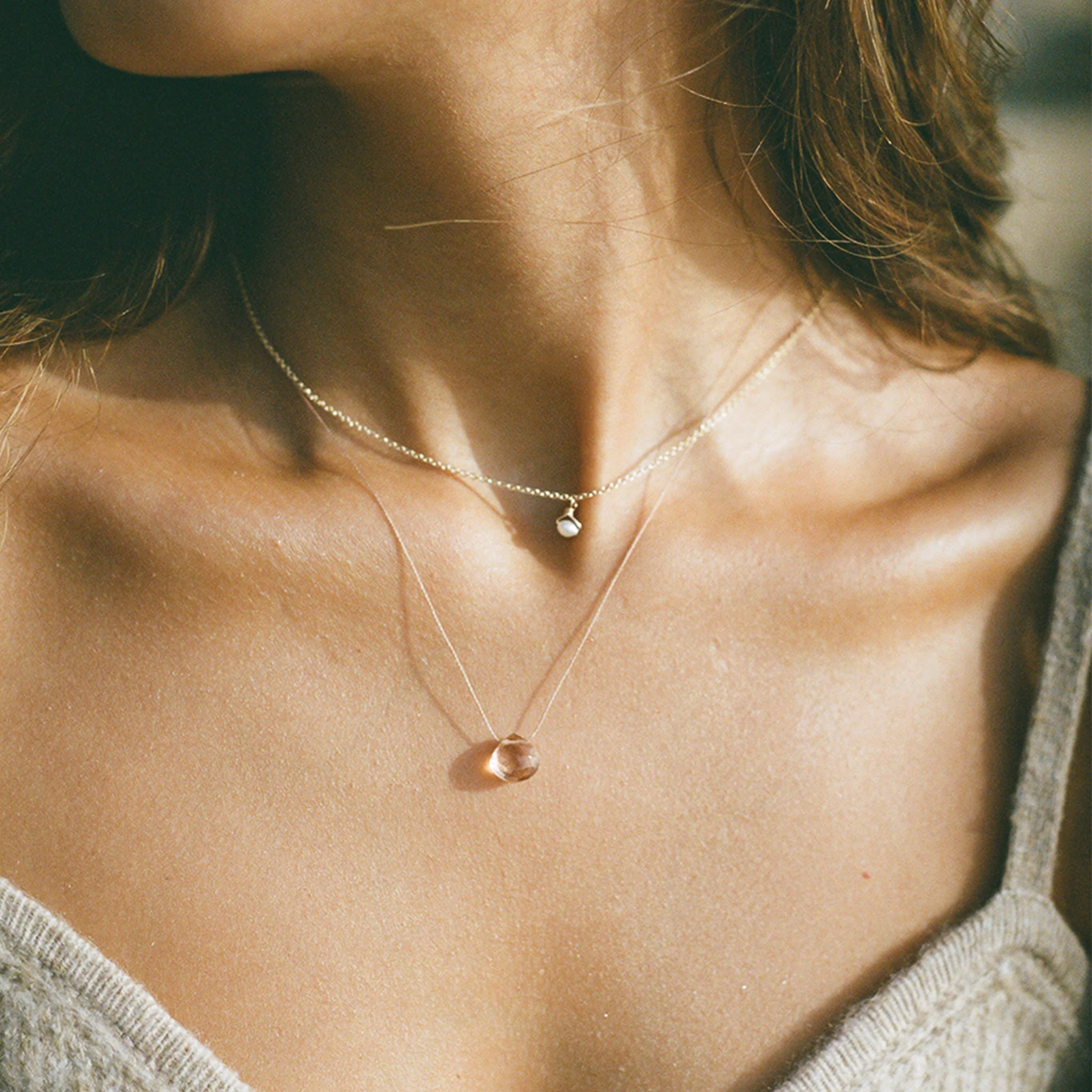 Petite Pearl Pendant Necklace - Image 4