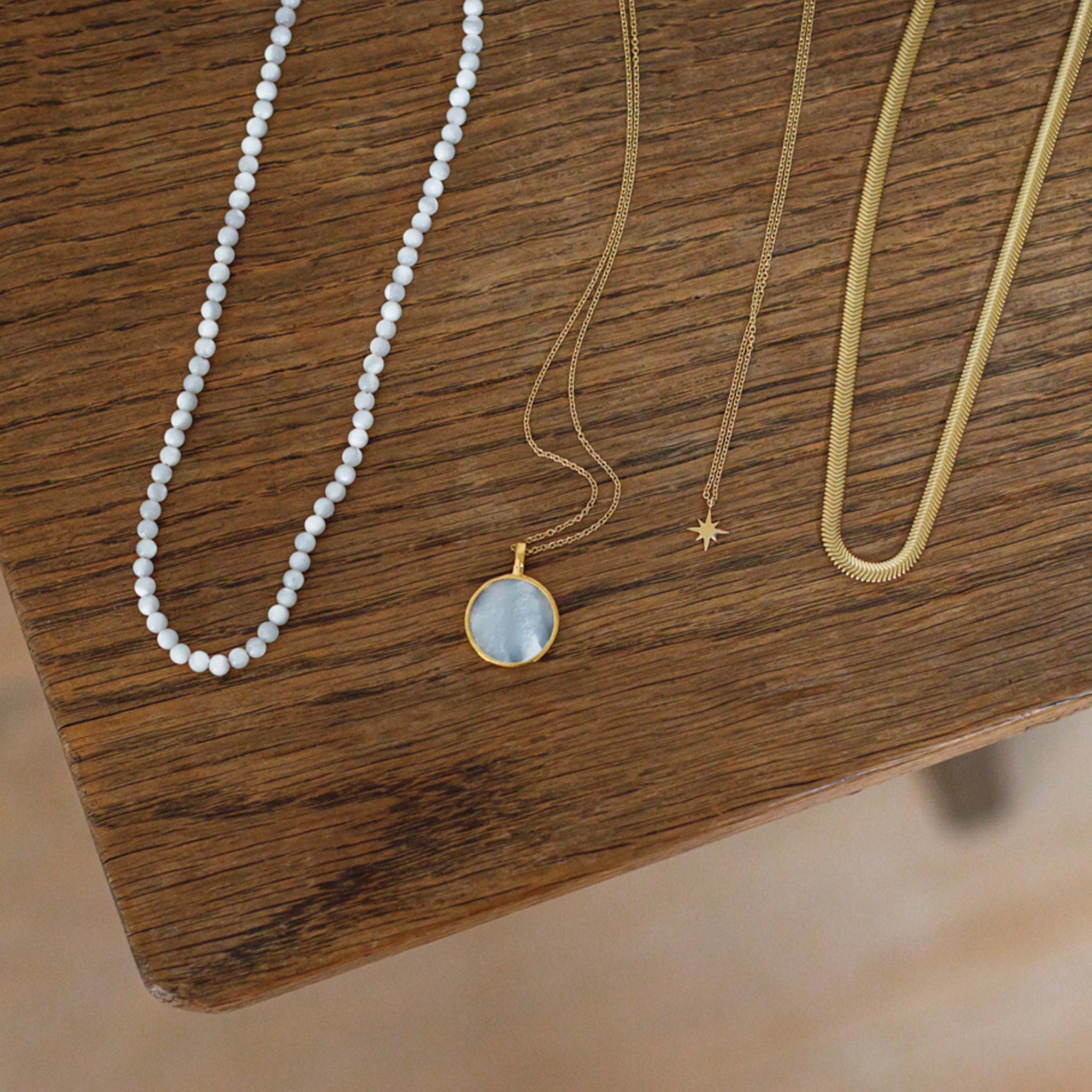 Engravable Mother of Pearl Porthole Necklace - Image 11