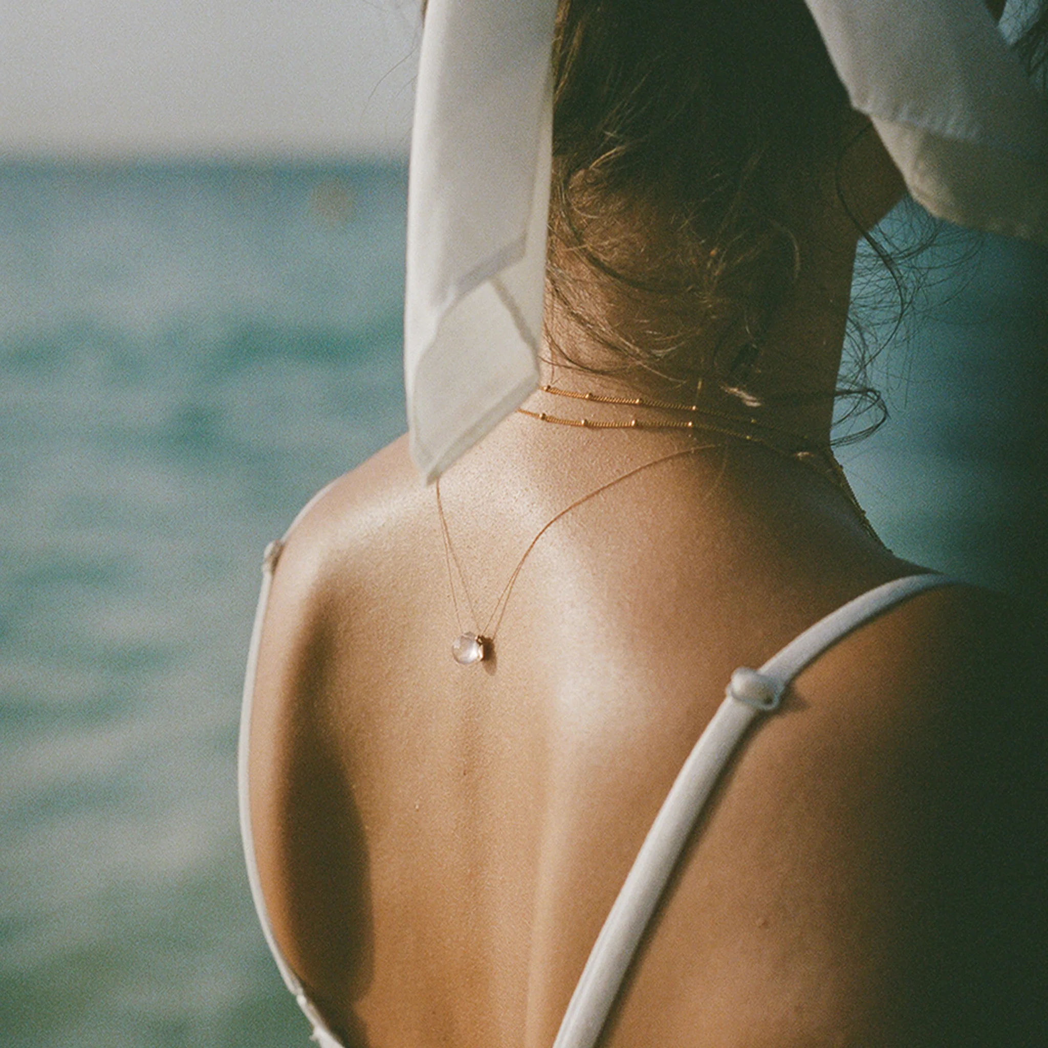 Rose Quartz Fine Cord Necklace - Image 4