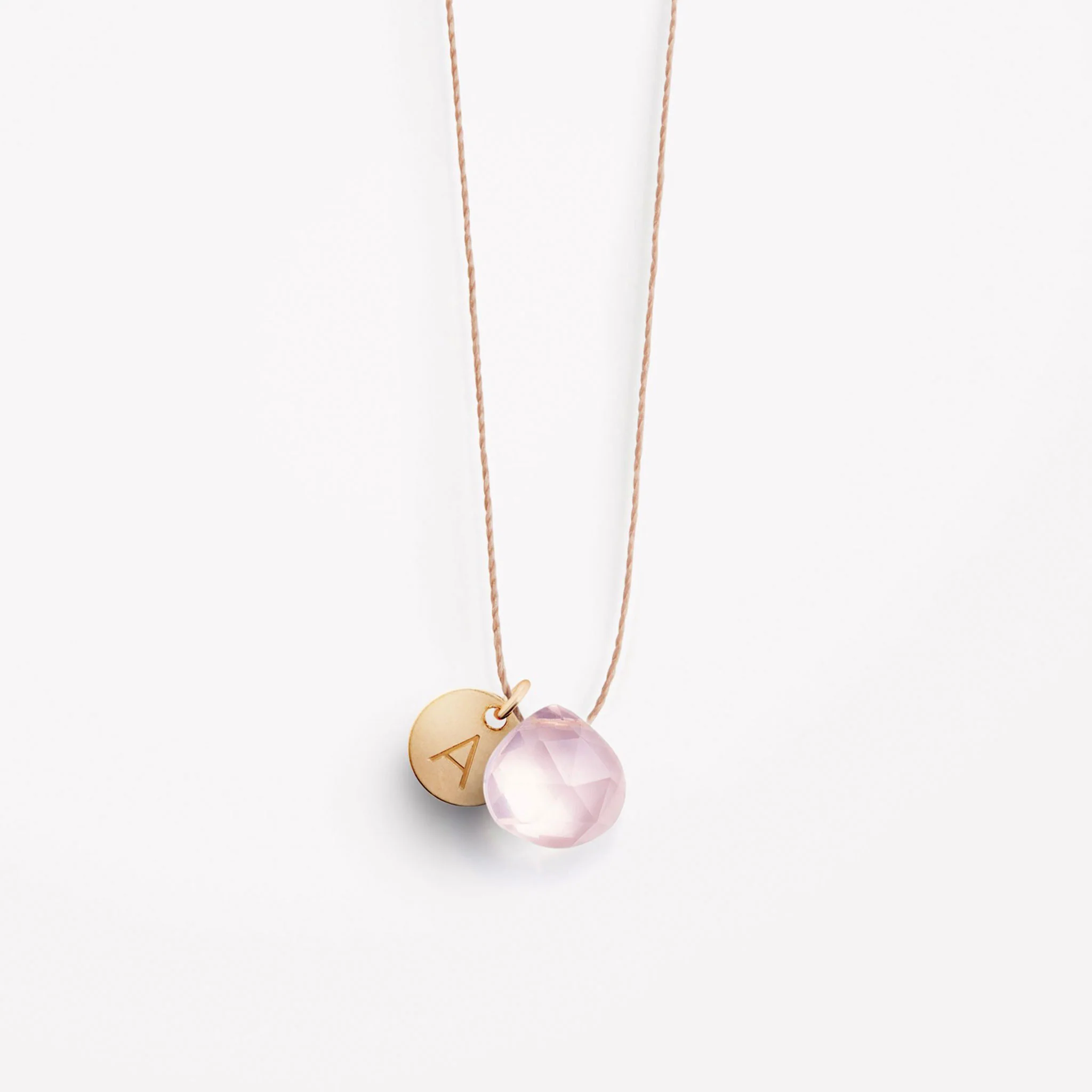Rose Quartz Fine Cord Necklace - Image 5