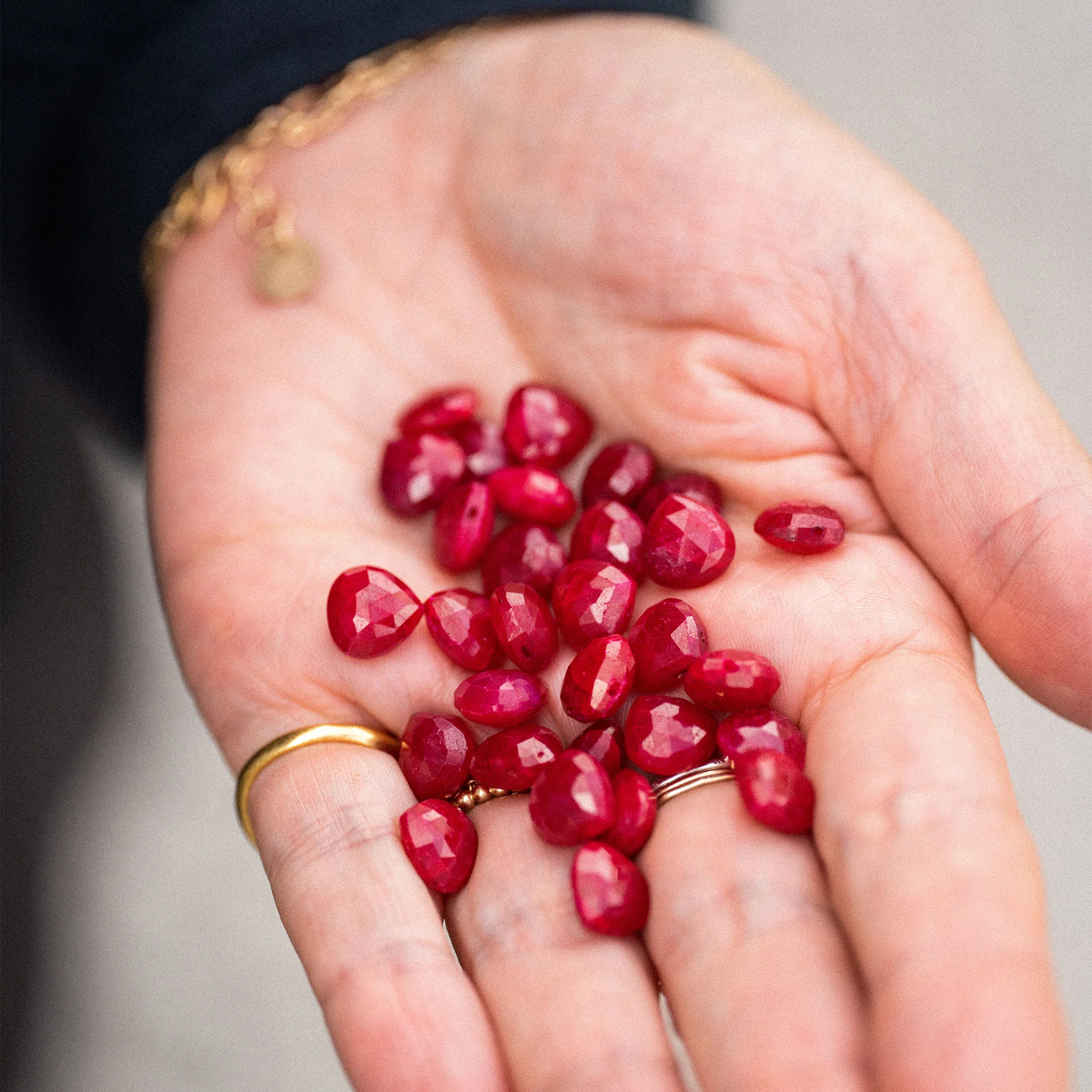 July Ruby Fine Cord Birthstone Necklace - Image 5