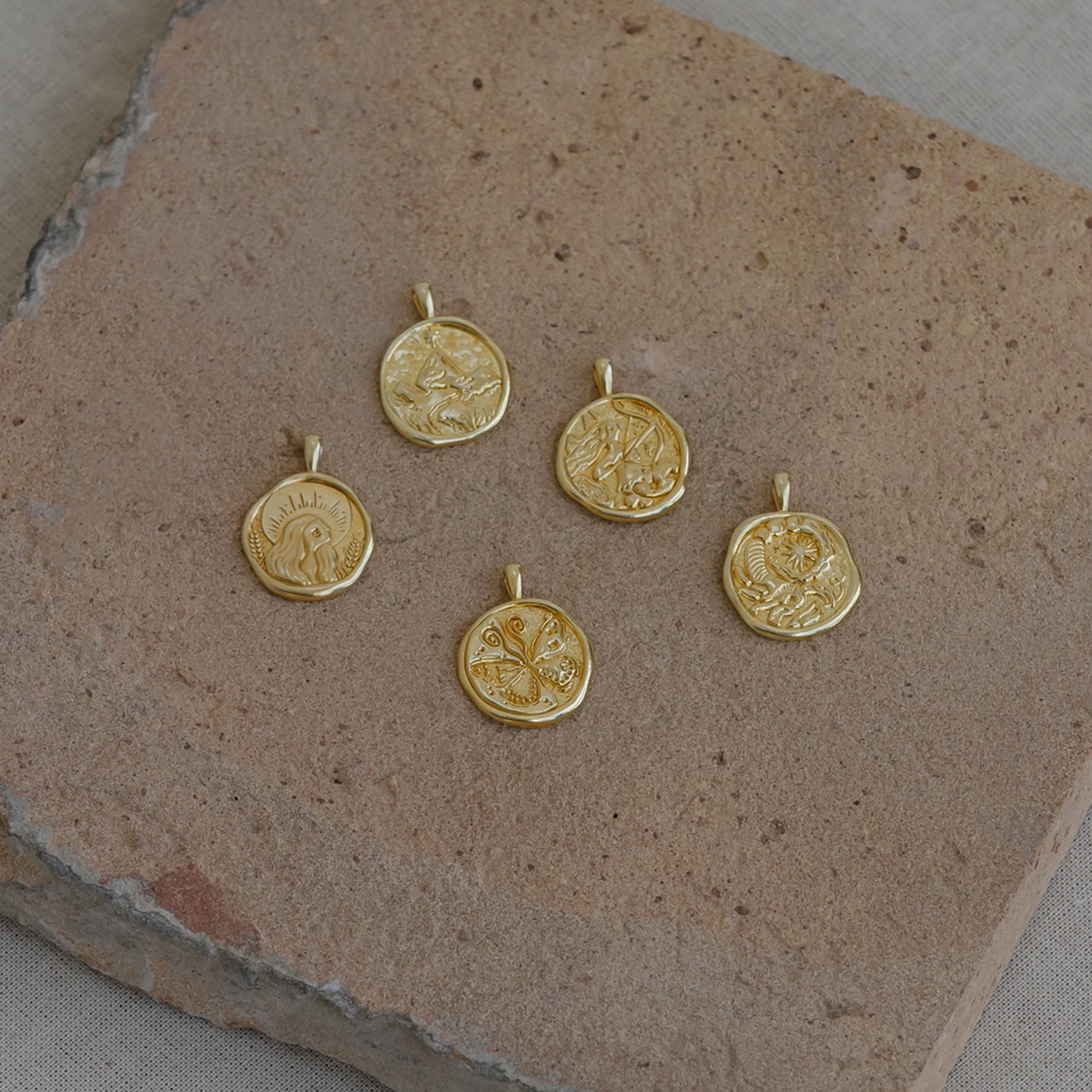 Scorpio Zodiac Coin Pendant Necklace - Image 4