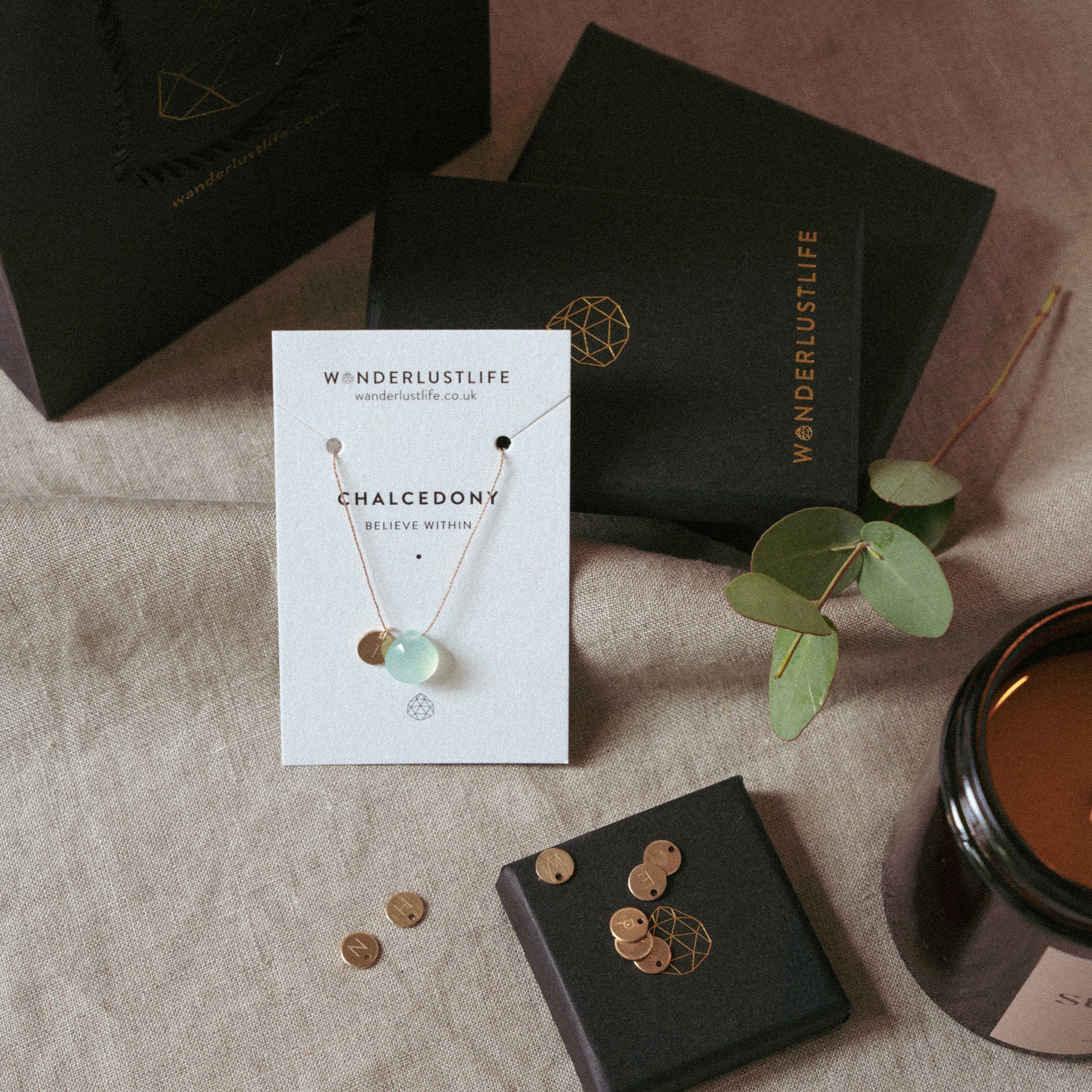 Sea Glass Chalcedony Fine Cord Necklace - Image 7