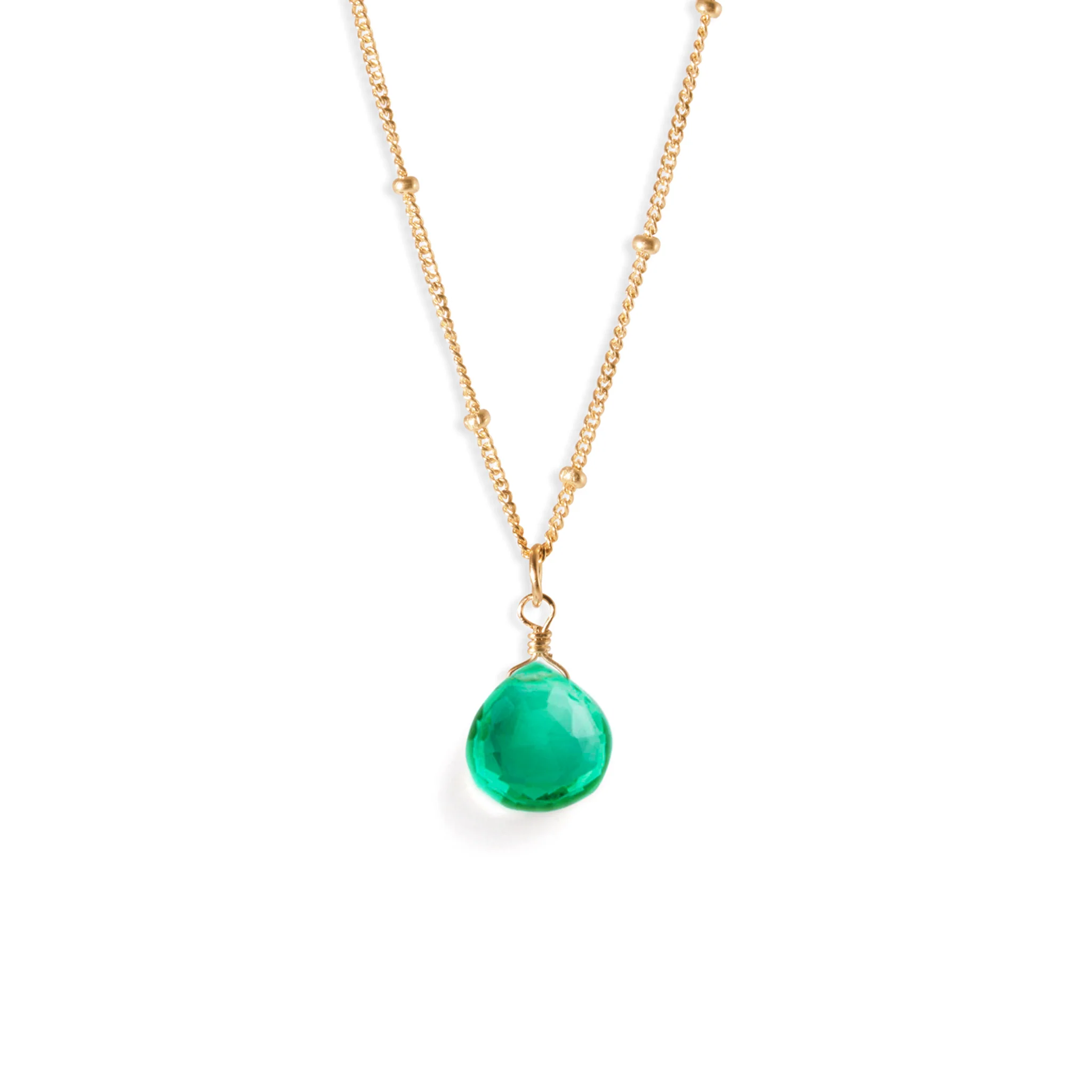 Seafoam Green Quartz Pendant Necklace - Image 3