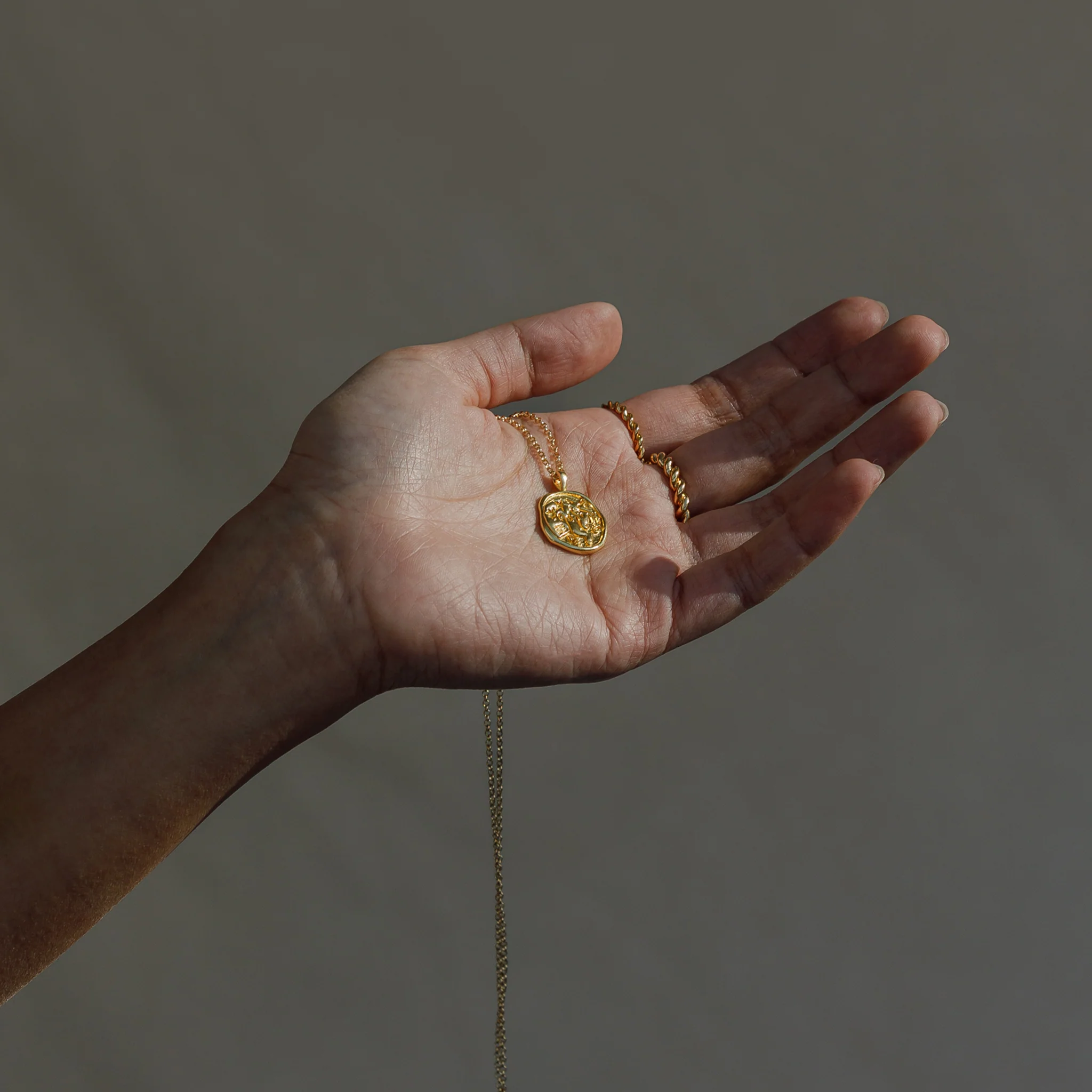 Taurus Zodiac Coin Pendant Necklace - Image 3