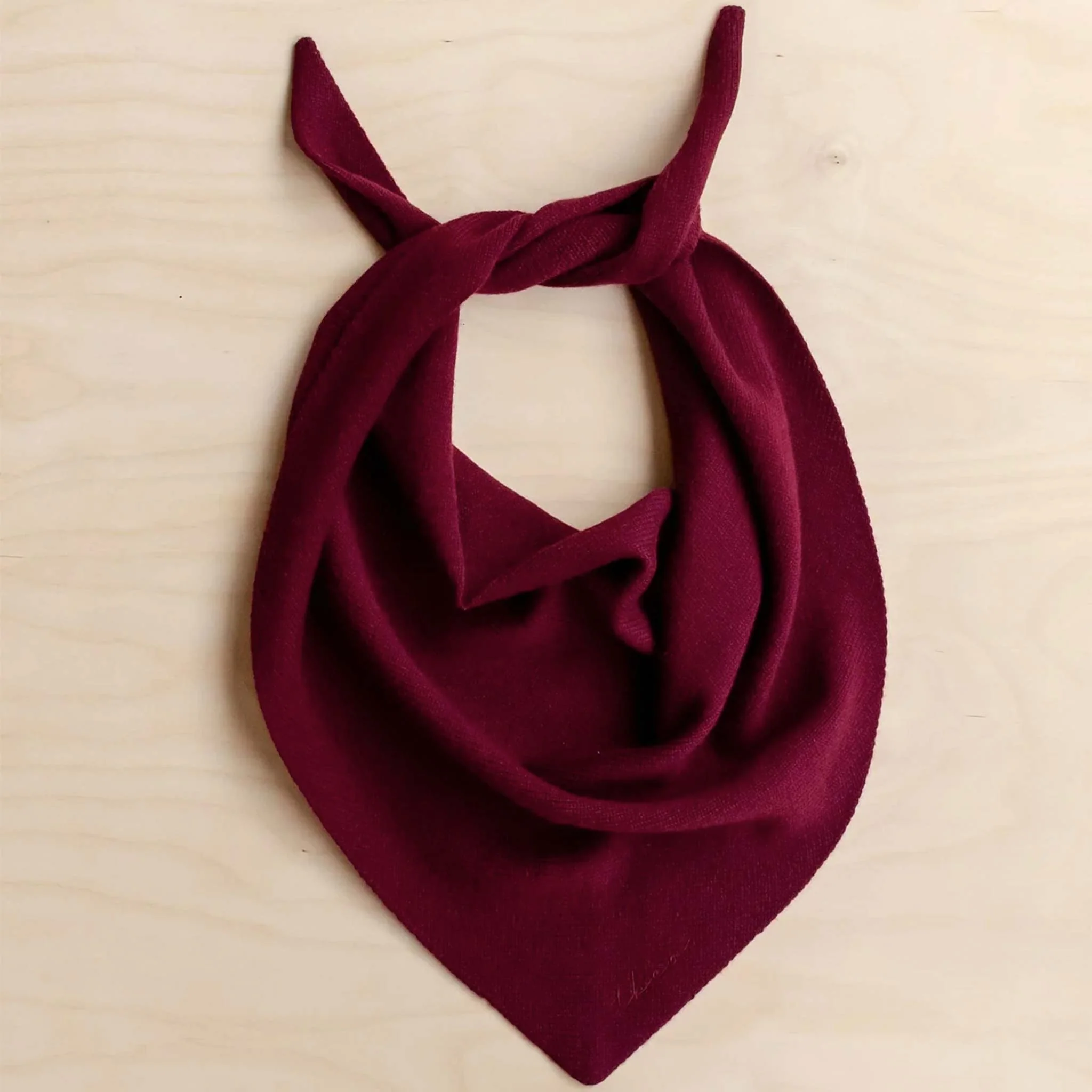 TBCo Burgundy Merino Wool Triangle Scarf - Image 3